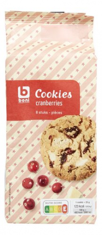 Cookies blanc cranberry 200 g. Boni (12)