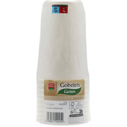 Gobelets papier blanc 10 x 47 cl. BF (12)
