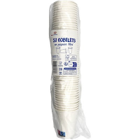 Gobelets en papier blancs 50 x 18 cl. BF (20)
