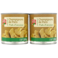 Champignons de Paris pieds&morceaux 2 x 200 g. BF (6) EPUISE